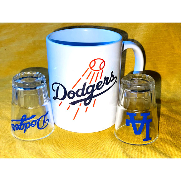 Los Angeles Dodgers Coffee Mug and Shot Glasses Combo - Picture 6 of 6